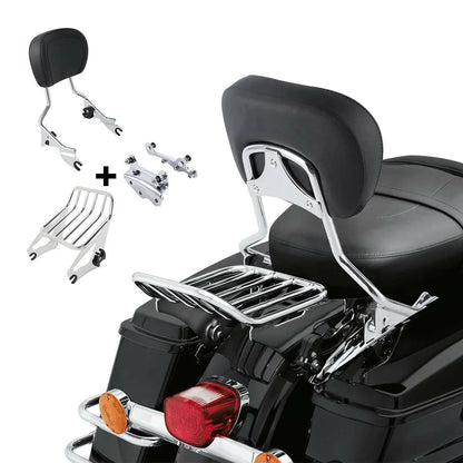 Sissy Bar & Docking Kit with Luggage Rack for Harley Electra Glide 2009-2013