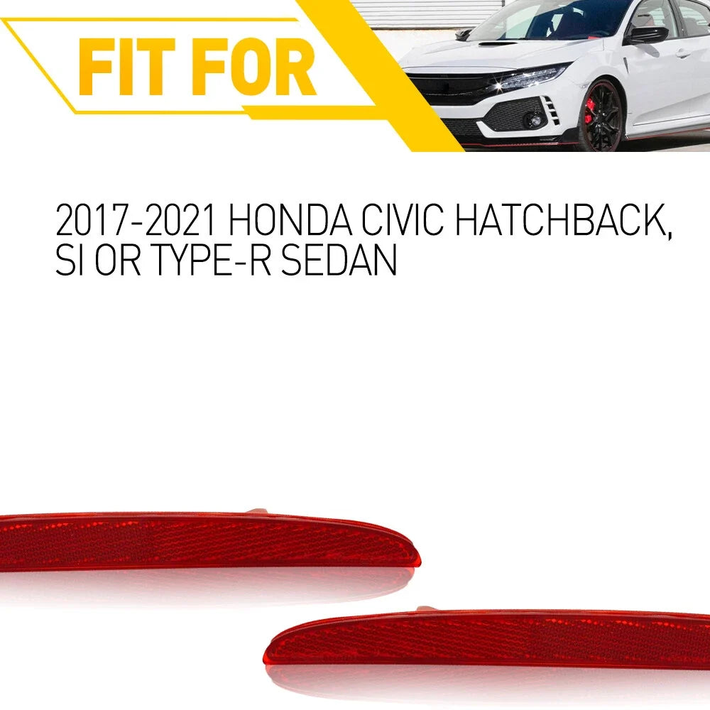 LED Tail Brake Light Reflector Lamps for Honda Civic Hatchback (2017–2021)