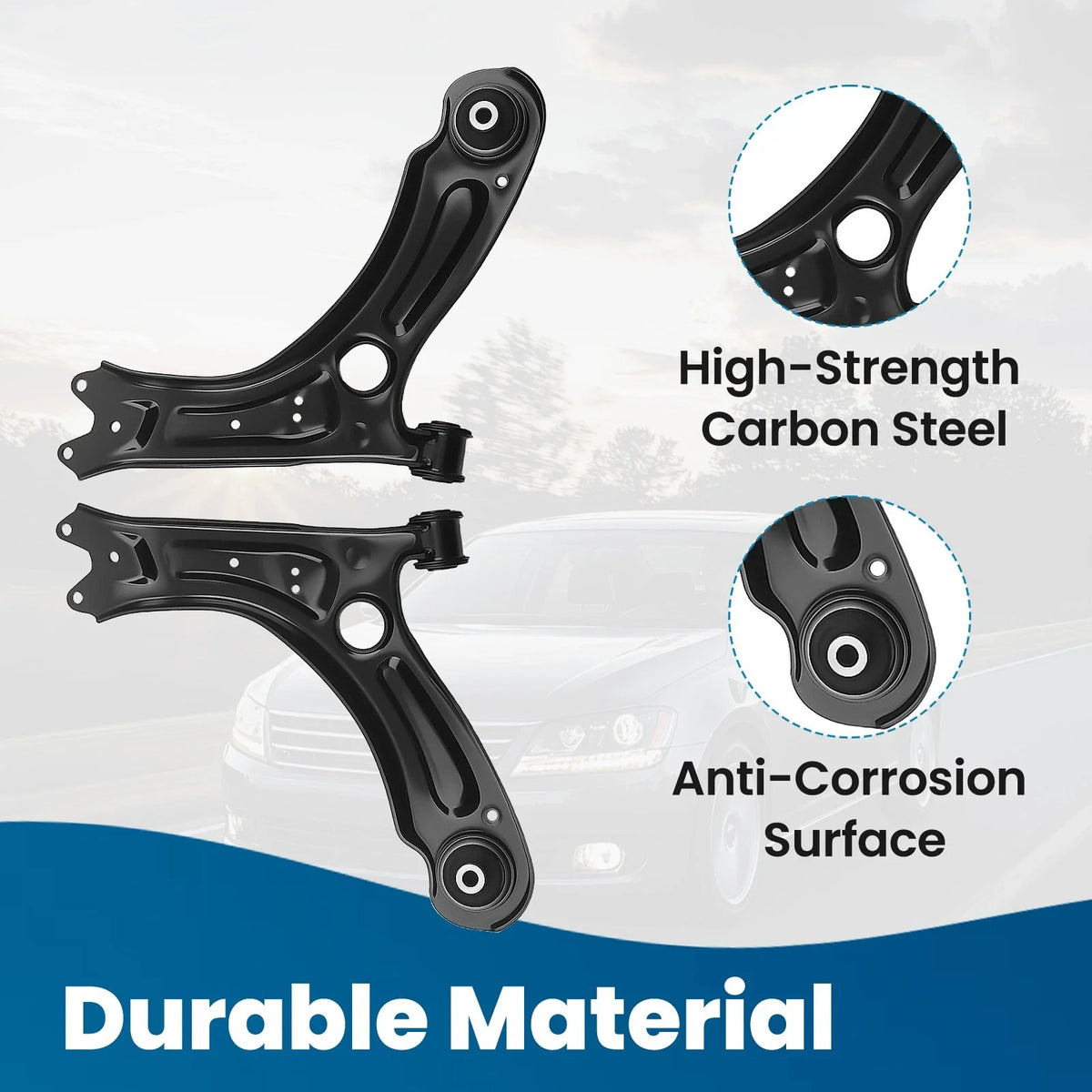 Front Control Arms (2X) Replacement for Jetta 2011-2018 - Volkswagen