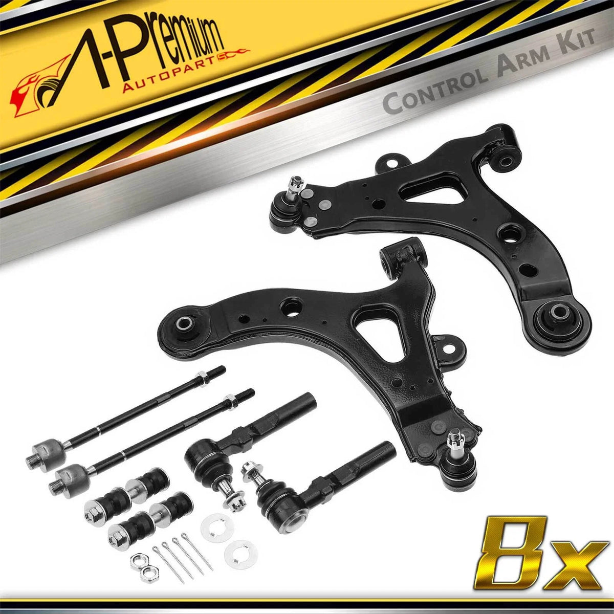 8x Control Arm Ball Joint Tie Rod for Buick Rendezvous (2002–2007)