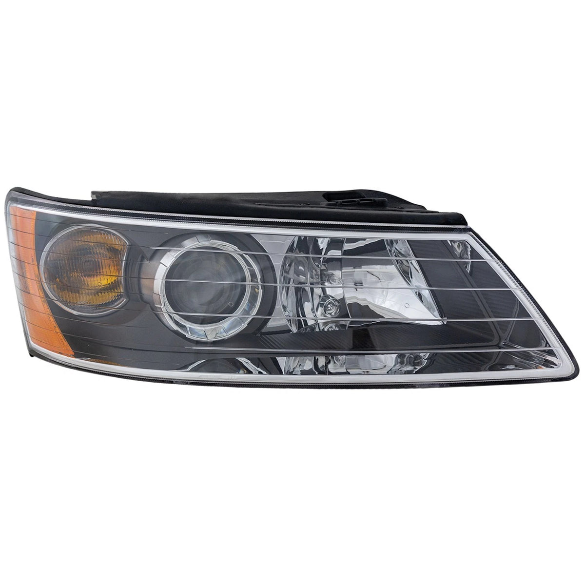 Passenger Side Headlight for Hyundai Sonata (2006–2008) Halogen, Bulb Included