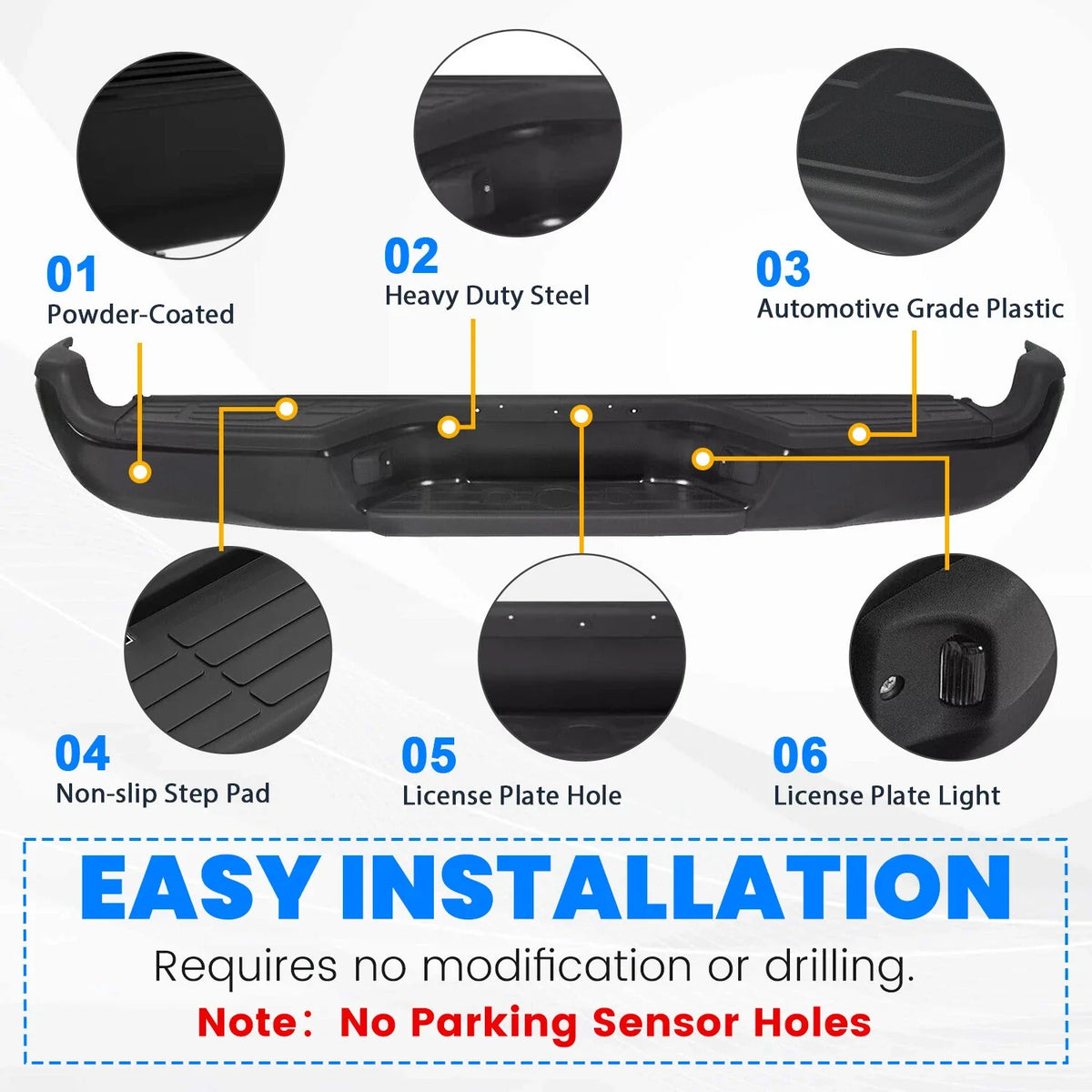 Rear Bumper Assembly - Black for Tacoma (2005–2015) Complete