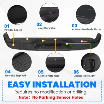 Rear Bumper Assembly - Black for Tacoma (2005–2015) Complete