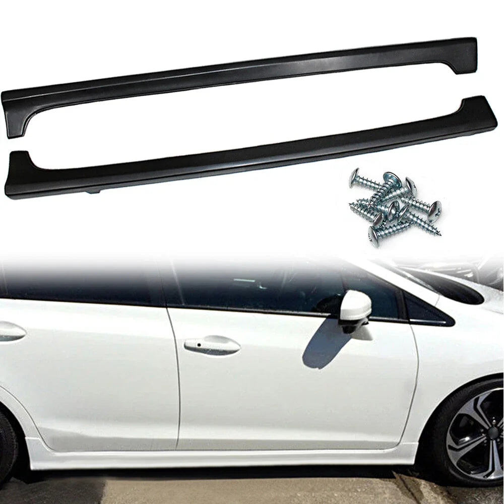 Side Skirts M-style for Honda Civic 4-Door Sedan (2012-2015) ABS