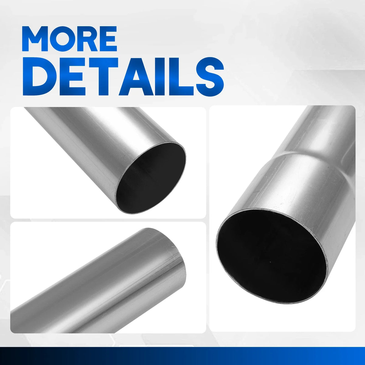 2" OD Mild Steel Exhaust System Pipe Universal (Custom DIY, 47" Length)