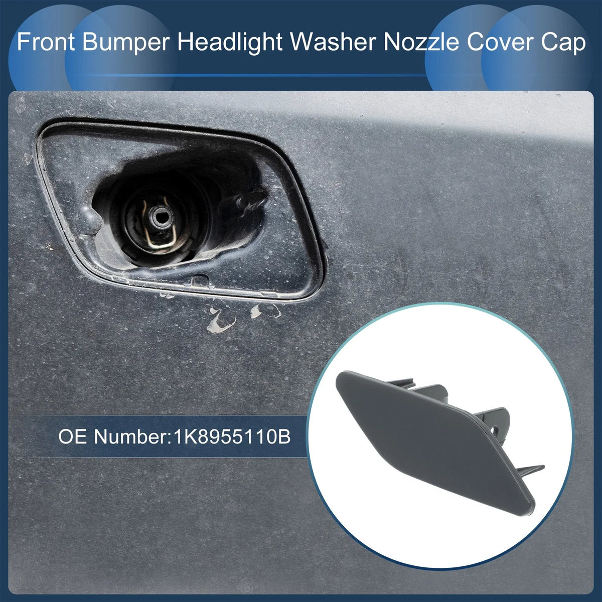 Front Right Washer Nozzle Cover Cap for Volkswagen Scirocco (2009–2014)