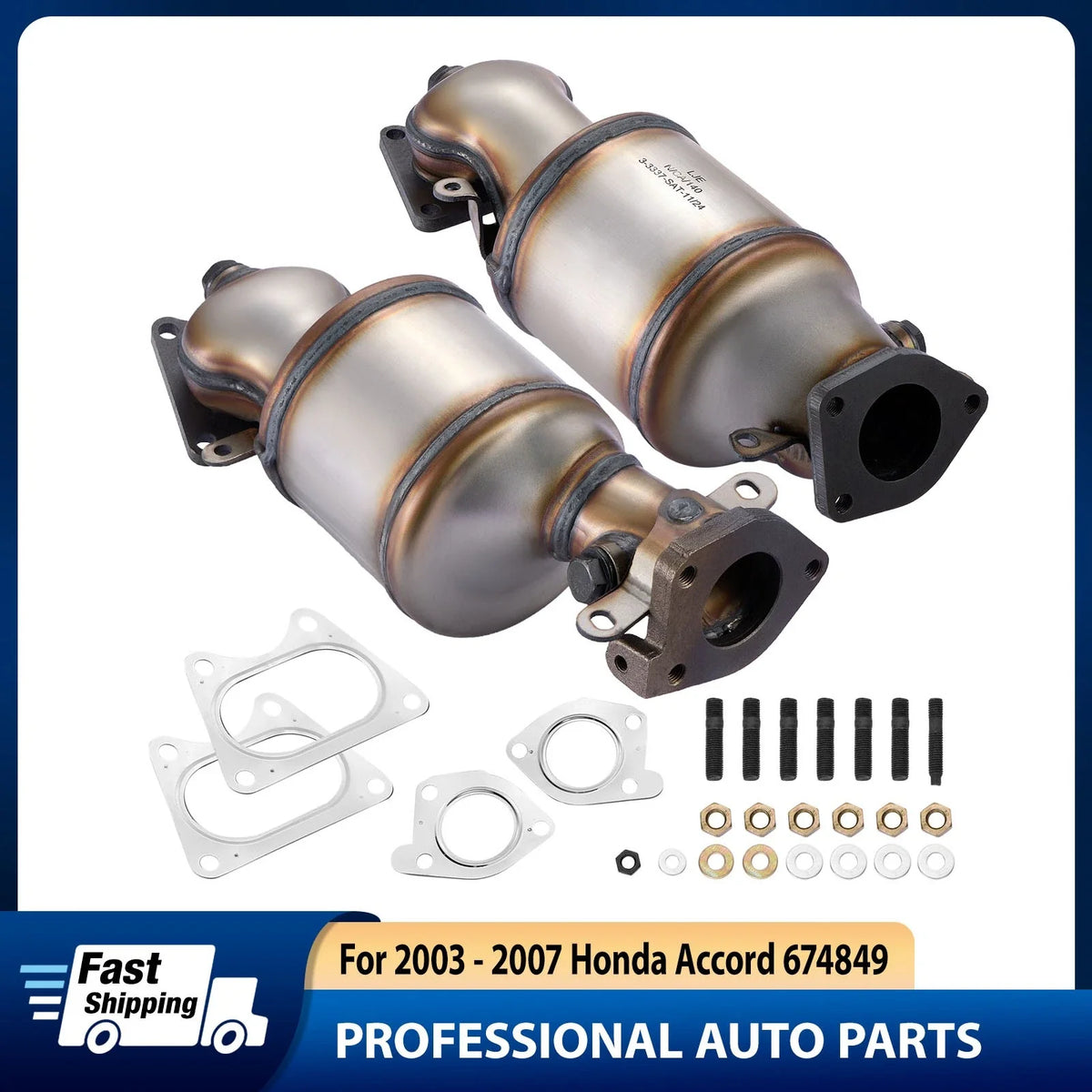 2Pcs Catalytic Converter for Honda Odyssey/Ridgeline/Pilot/Accord 2003–2008