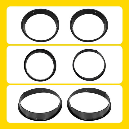 Pair of Black Headlight Bezels Trim Covers for Jeep Wrangler TJ 1997-2006
