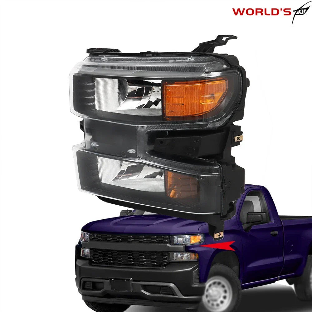 Left Side Halogen Headlight for Chevrolet Silverado 1500 (2019–2021)