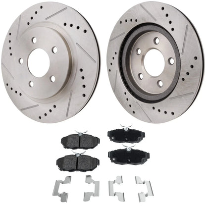 Brake Pad and Disc Kit for 2011-2014 Ford Mustang Rear Left Right