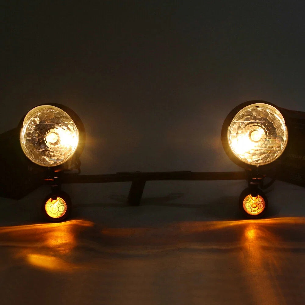 2-Piece Set of Passing Turn Signal Lamps for Kawasaki and Harley