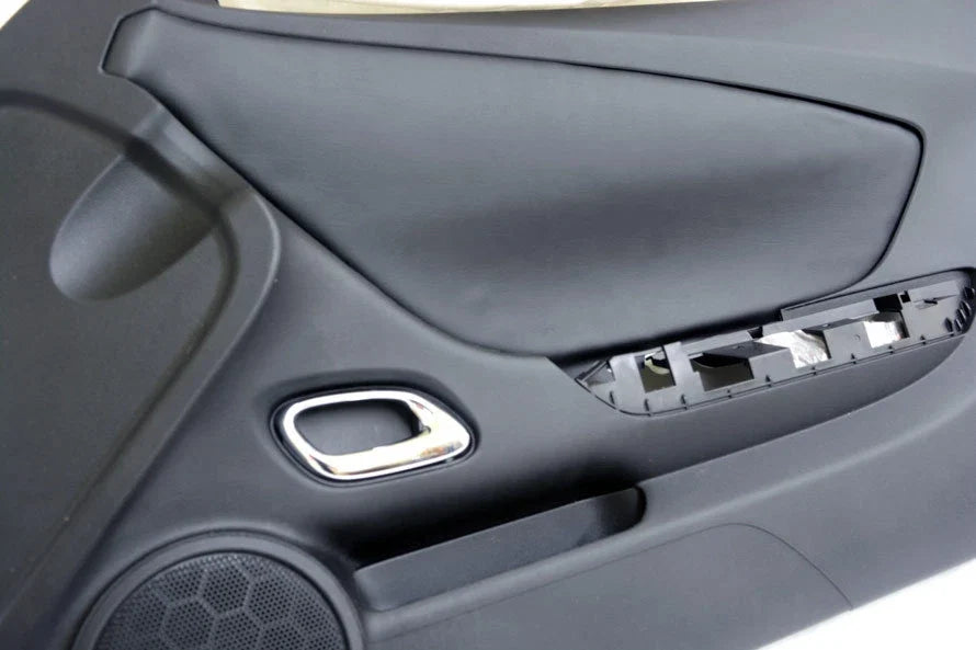 Door Panel Insert Cards for Chevrolet Camaro (2010–2015) Black Leather