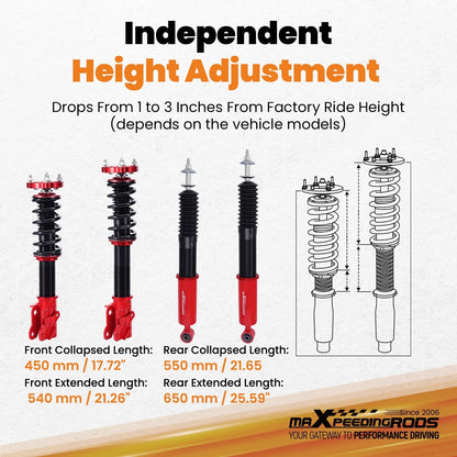 Adjustable 24 Way Coilovers for Honda Civic & Si 2006-2011
