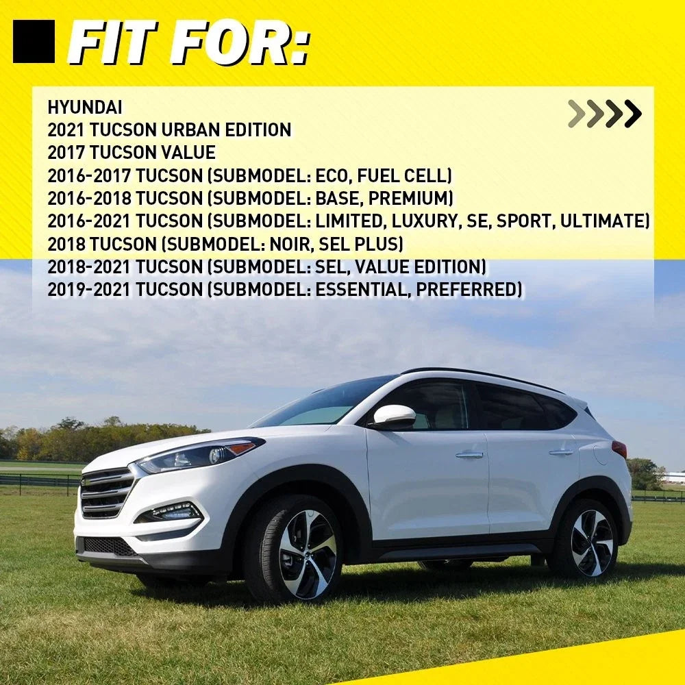 Set of 4 Chrome Exterior Door Handles for Hyundai Tucson (2016–2021)