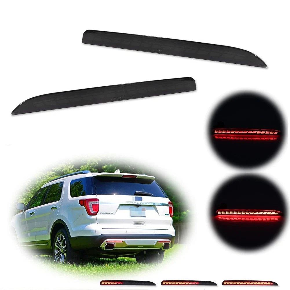 Smoke LED Rear Bumper Reflectors for Ford Explorer (2016–2019)