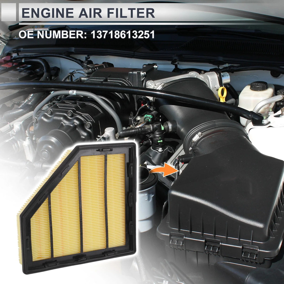 Engine Air Filter No. 13718613251 for BMW 540i (2018–2020)