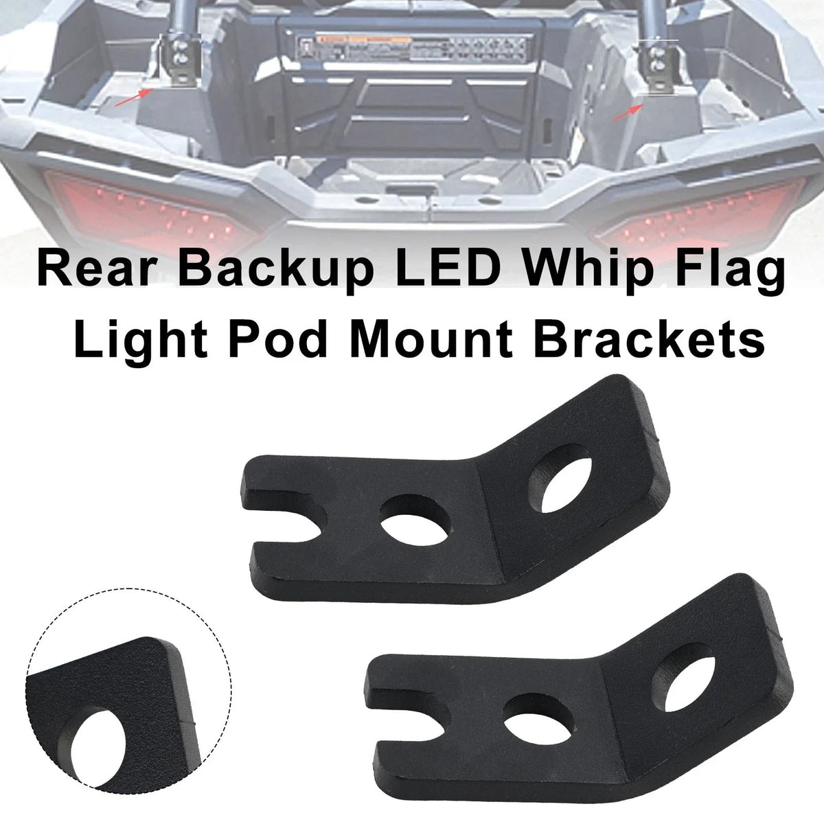 Rear Backup LED Light Pod Mount Brackets for Polaris RZR XP 1000 900 (2014–2020)