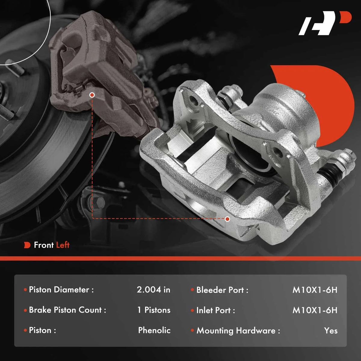 Front Left Brake Caliper for Nissan Kicks (2018-2023) with Bracket