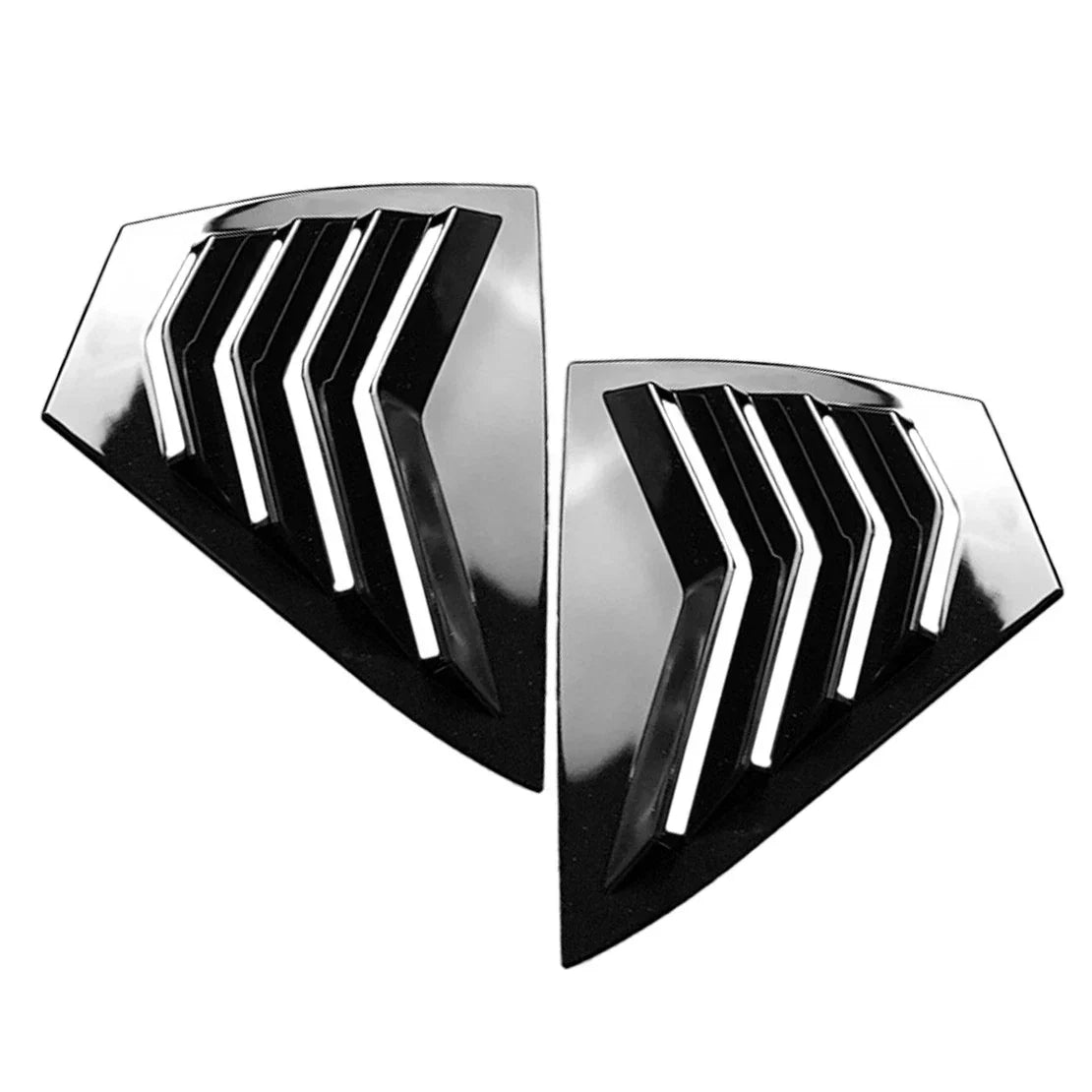 Gloss Black Rear Window Louvers for Nissan Sentra 2020-2024
