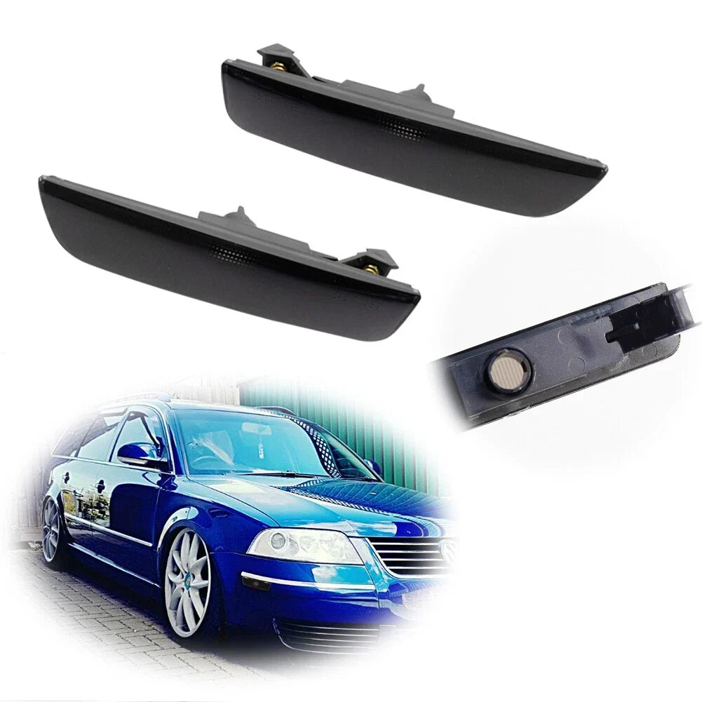 Set of 2 Smoked Side Marker Lamp Covers for VW Passat B5.5