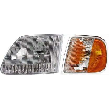 Headlight Kit for Ford F-150 (1997–2003) Driver Side, Bulbs & Corner Lights