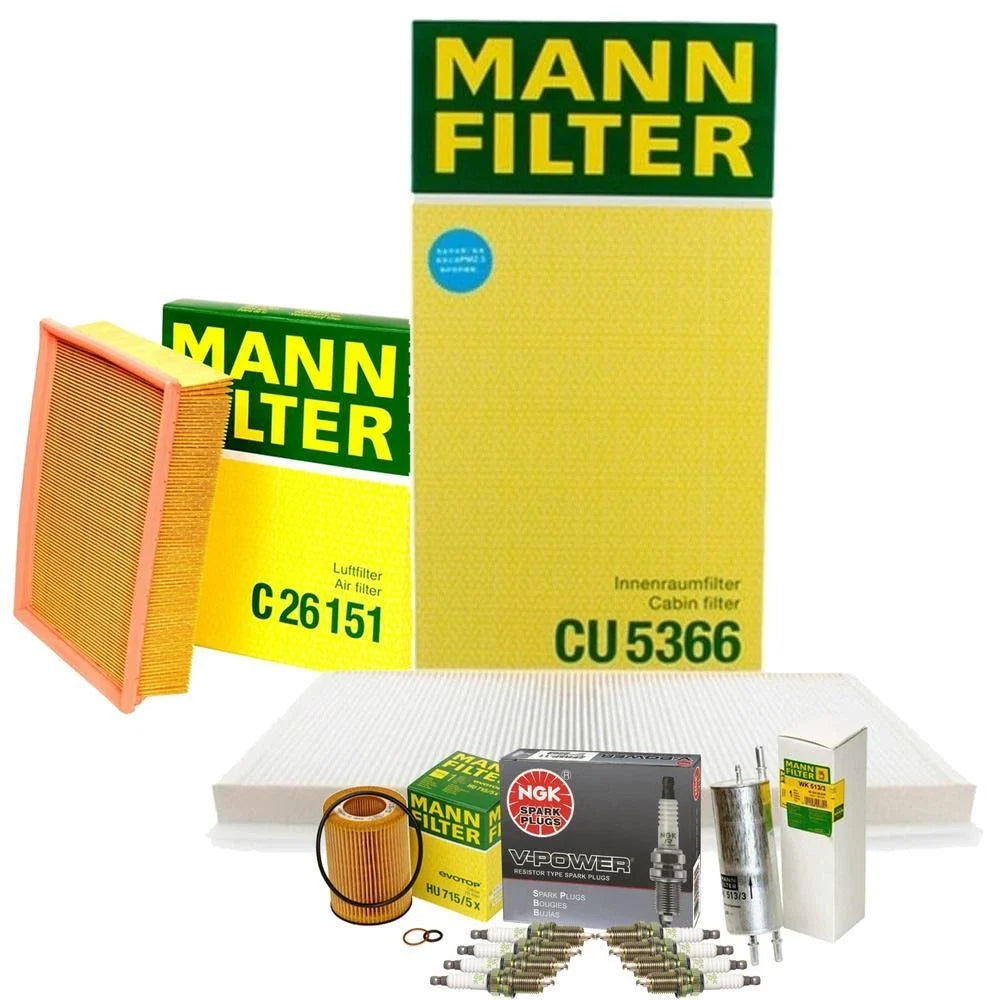 Ignition Tune-Up Kit with Mann Filters & NGK Spark Plugs for BMW X5 E53 (2004–2006)