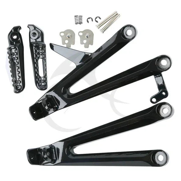 Black Foot Pegs Set for Rear Passenger on Honda CBR1000RR 2004-2007
