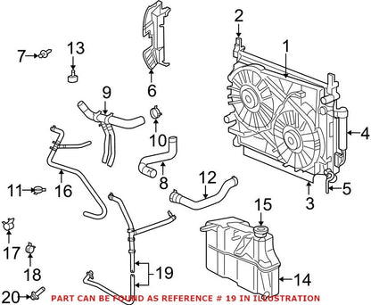 Front HVAC Heater Hose for Chrysler Charger Dodge (2006–2010) 55038120AA