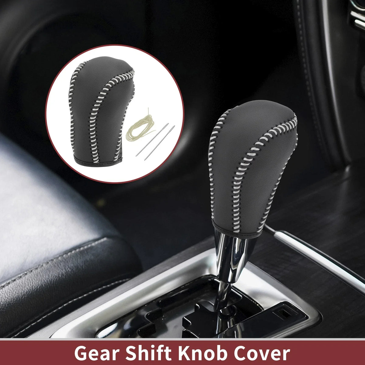 1 Pc Gear Shift Knob Cover for Mazda CX-5 (2013–2014) Black Beige