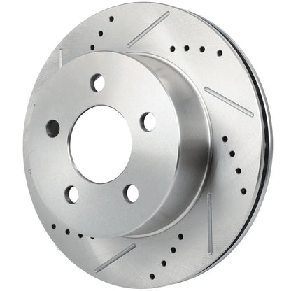 Drilled and Slotted Front Brake Rotors for Wrangler (2000-2006)