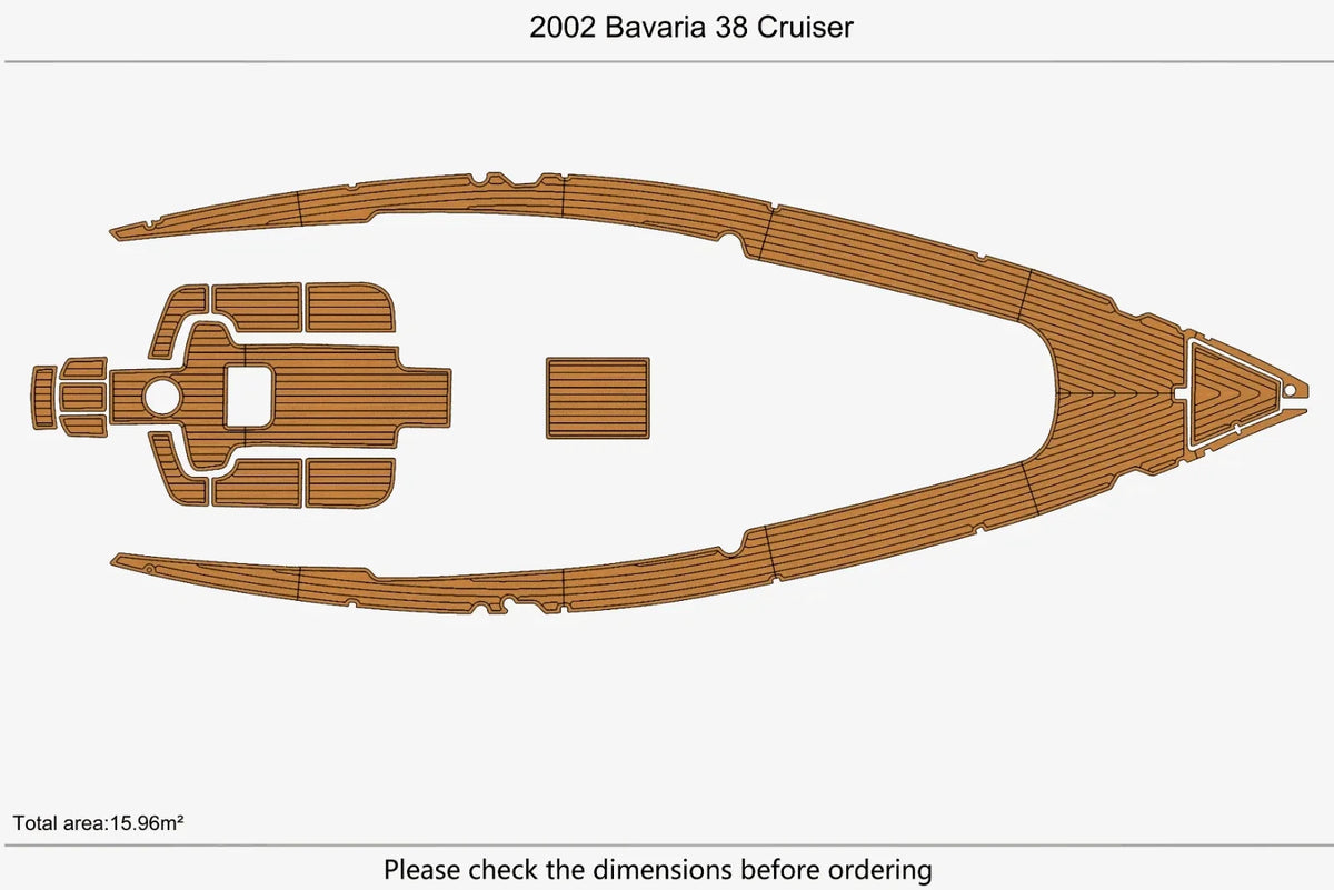 EVA Pad Foam Faux Teak Deck Floor for Bavaria 38 Cruiser (2002)