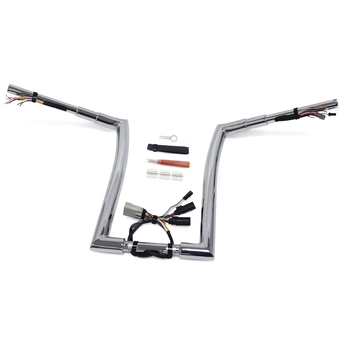 Prewired Chrome Handlebar 16" for Harley Road Glide 2008-2013