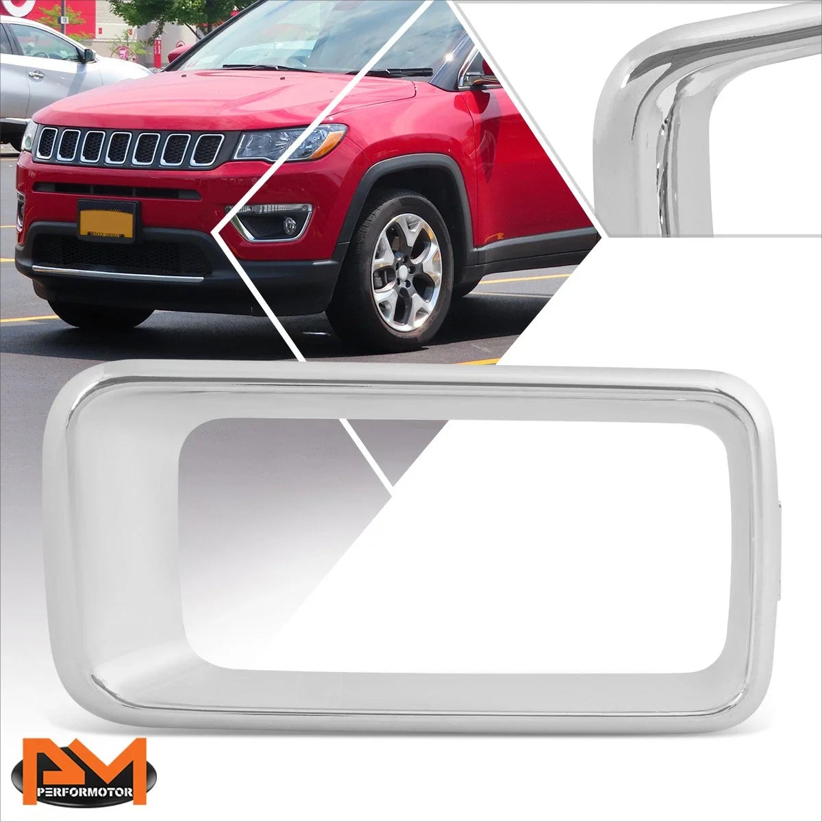 Front Grille Chrome Trim Moulding Insert for Jeep Compass (2011-2017)
