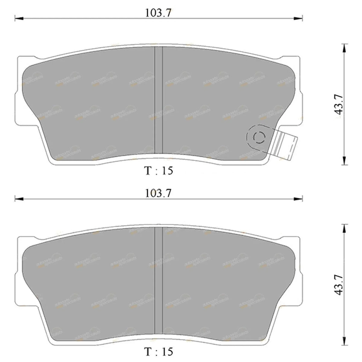 Front Brake Pads Disc Set for Suzuki Vitara 1988-1998