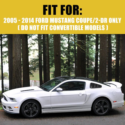 Side Window Louvers for Ford Mustang GT (2005–2014) Rear