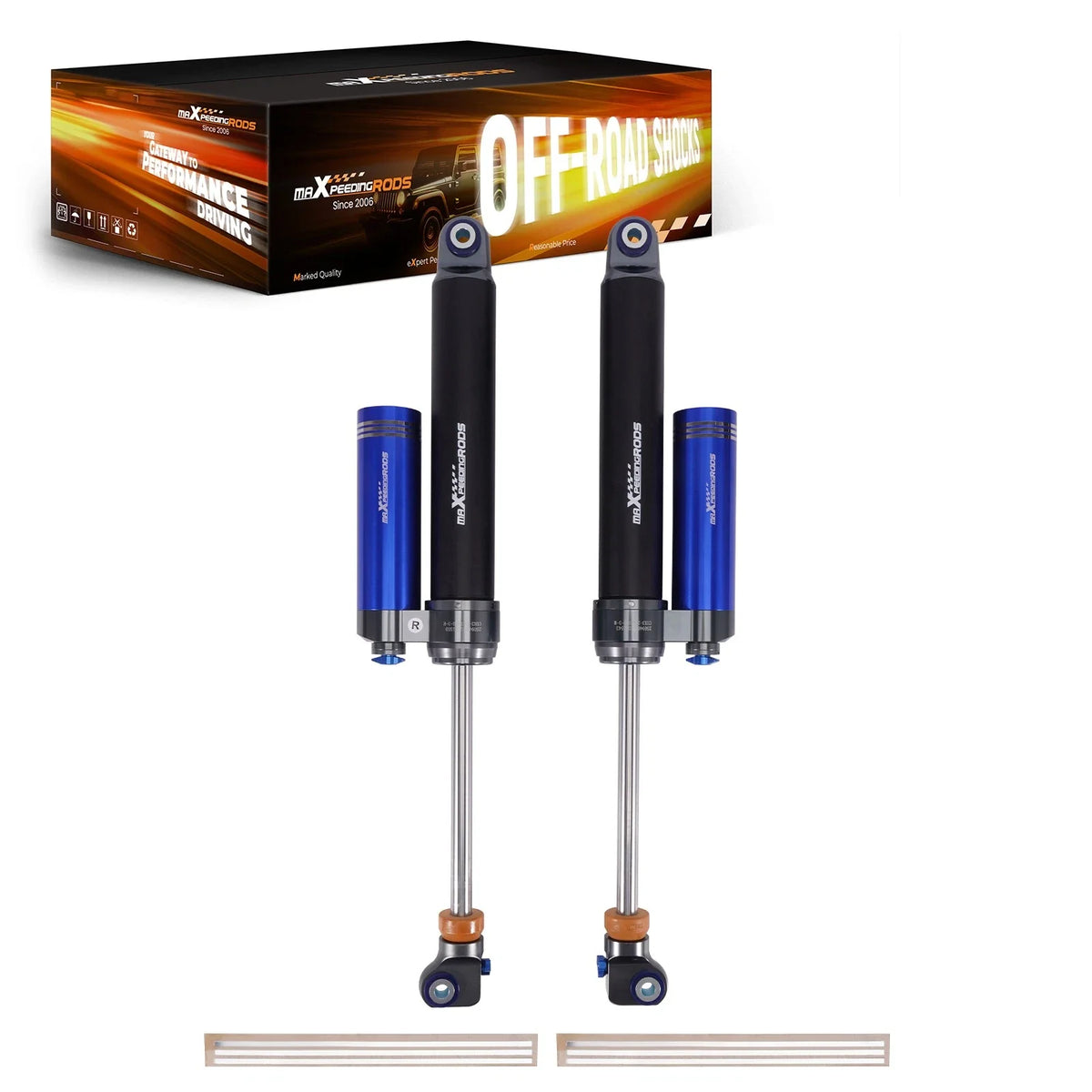 2X Remote Reservoir Rear Shocks for Silverado/Sierra 2500HD (2001–2019)