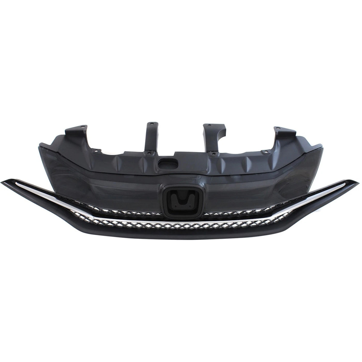 Grille for Honda Civic 2014–2015 EX EX-L LX Coupe 1.8L Textured Black CAPA