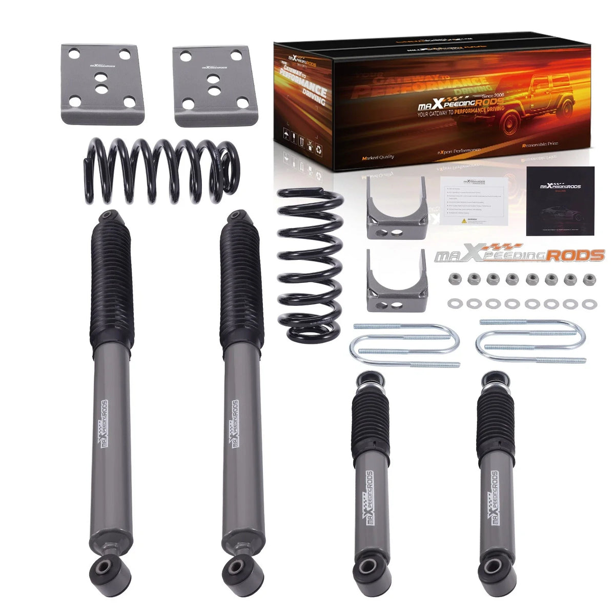 3" Drop Suspension Kit for Ford F150 F100 2WD (1980–1996) with Shocks