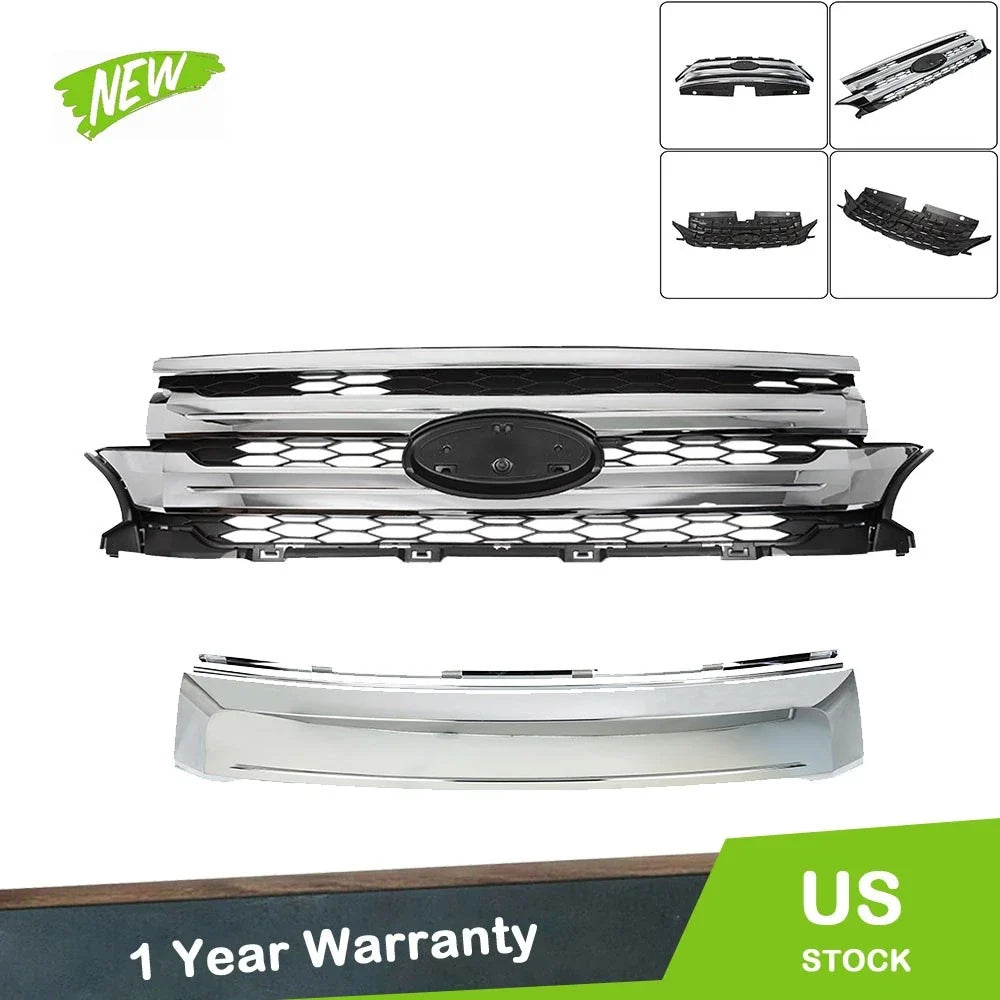 Front Upper Grille Mounting & Trim Molding for Ford Edge (2011–2014)