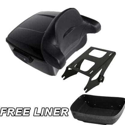 Trunk Backrest Pad Mount Rack for Touring Harley Road Glide 2014-2026