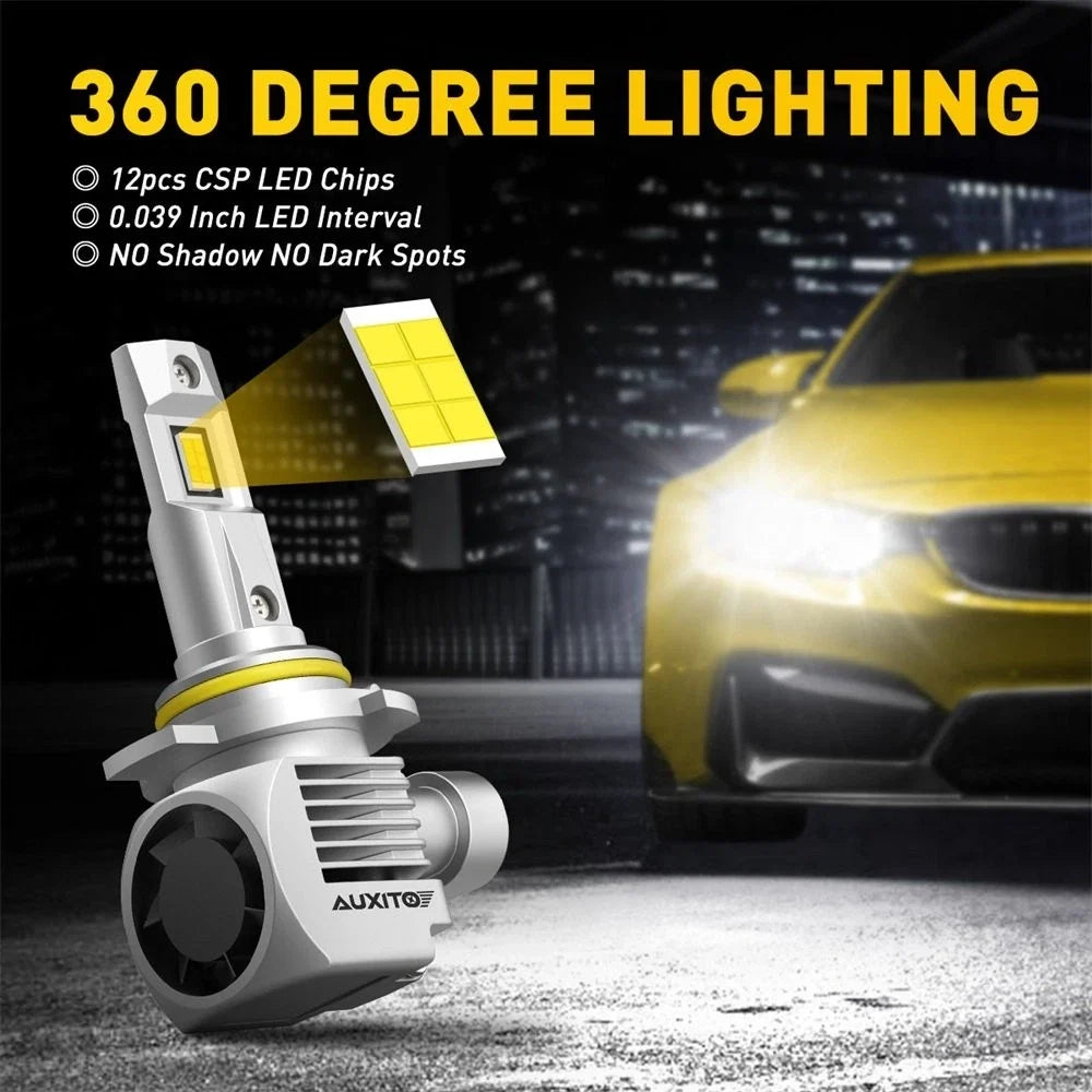 LED Headlights Conversion Kit 9012 HIR2 for Hi/Low Beam by Auxito (200W)