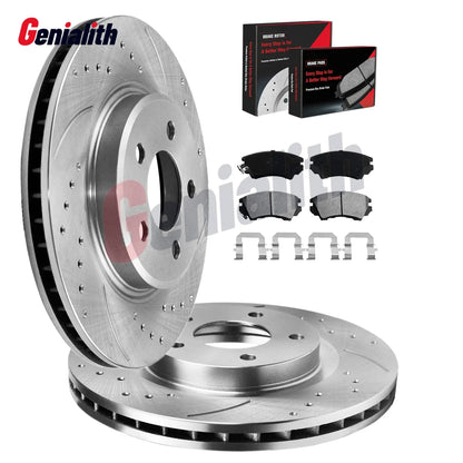 Front Brake Pad Set and Disc Rotors for 2010-2015 Chevy Camaro