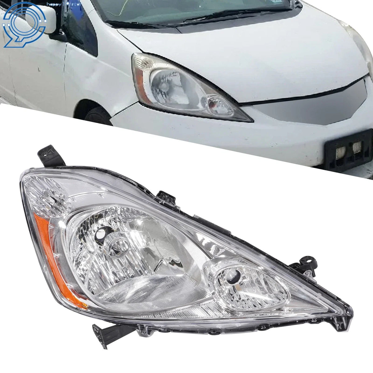 Chrome Headlight Halogen for Honda Fit Sport (2009-2011)