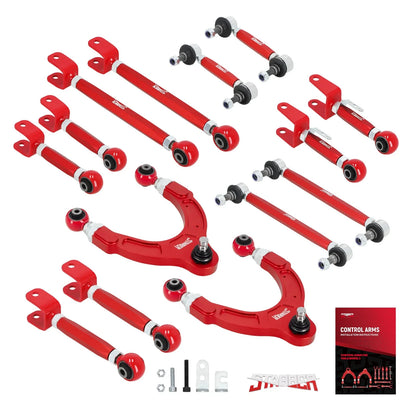 14Pcs Rear Camber Toe Arms and Front Upper Control Arms for Tesla Model 3/Y