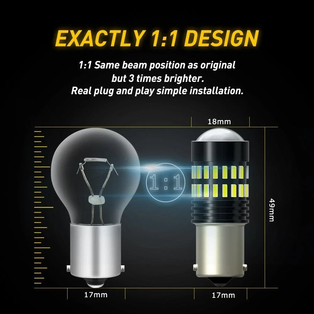 2X 1156 7506 LED Reverse Backup Light Bulbs for