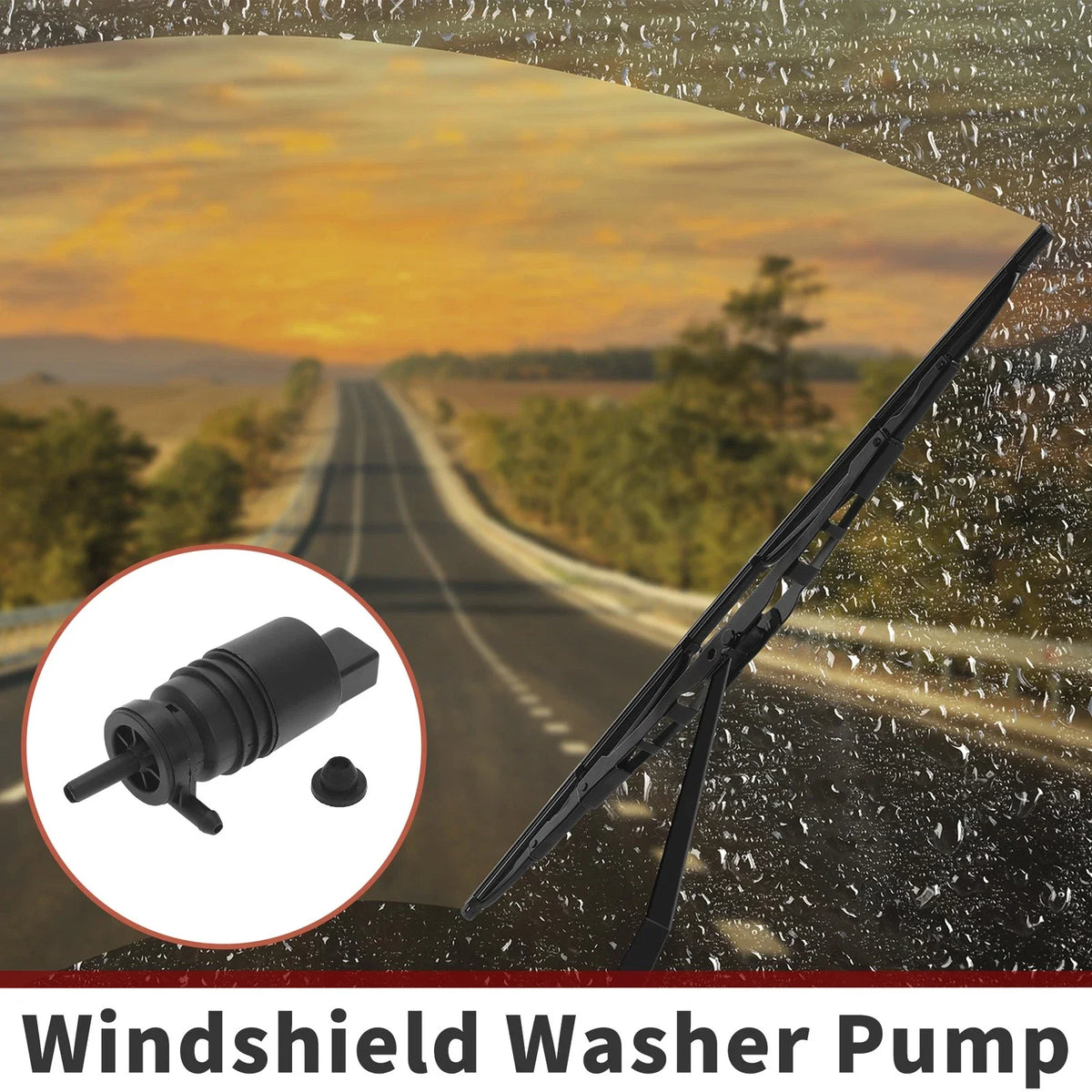 Windshield Washer Pump w/ Grommet for Buick Regal (No. 13250356)