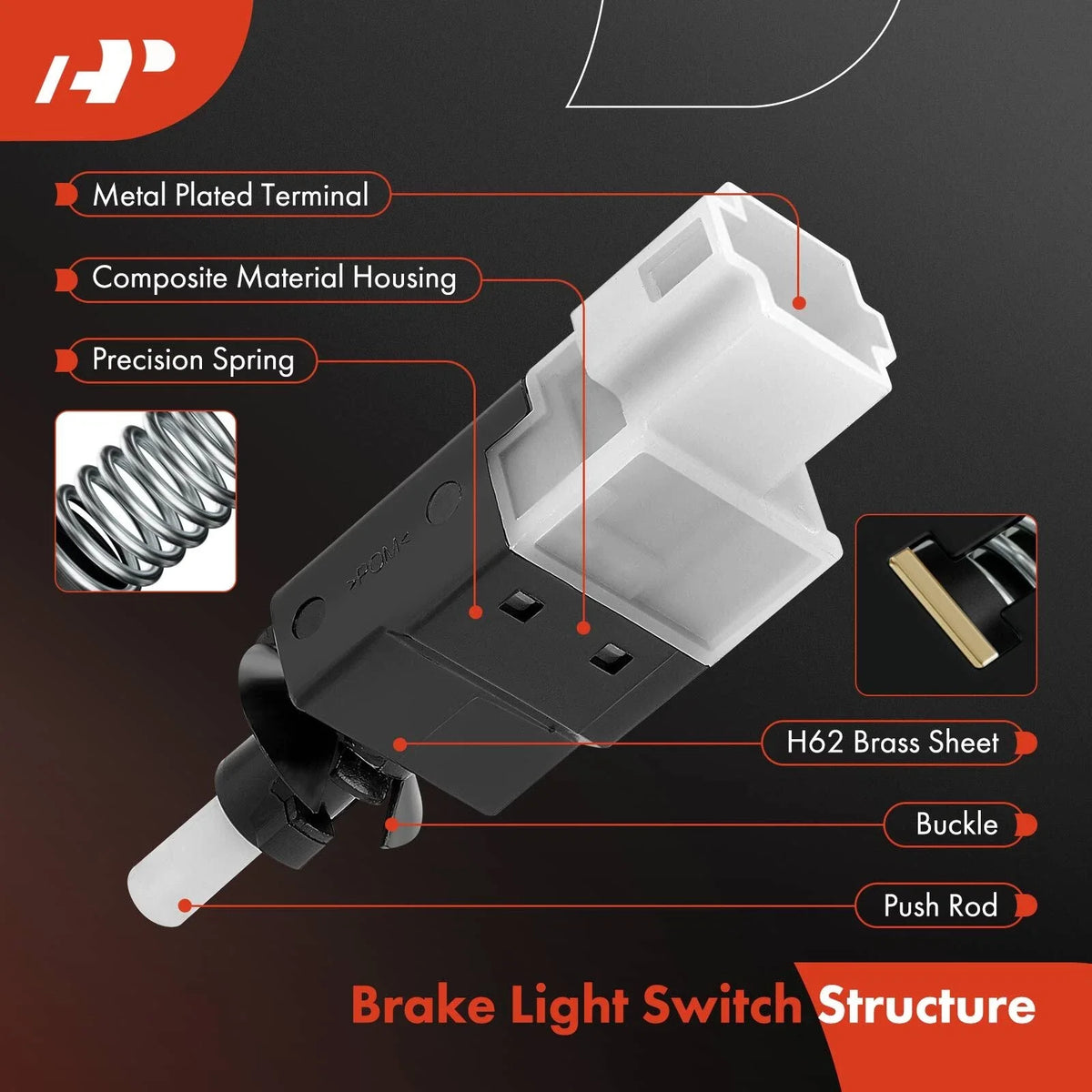 Brake Light Switch for Fiesta 1978-1980 & Capri 1971-1977
