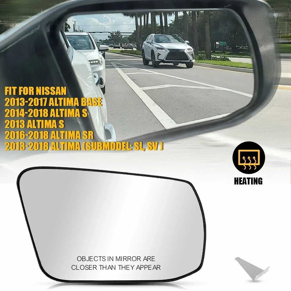 Heated Mirror Glass Assembly for Nissan Altima (2013 to 2018)