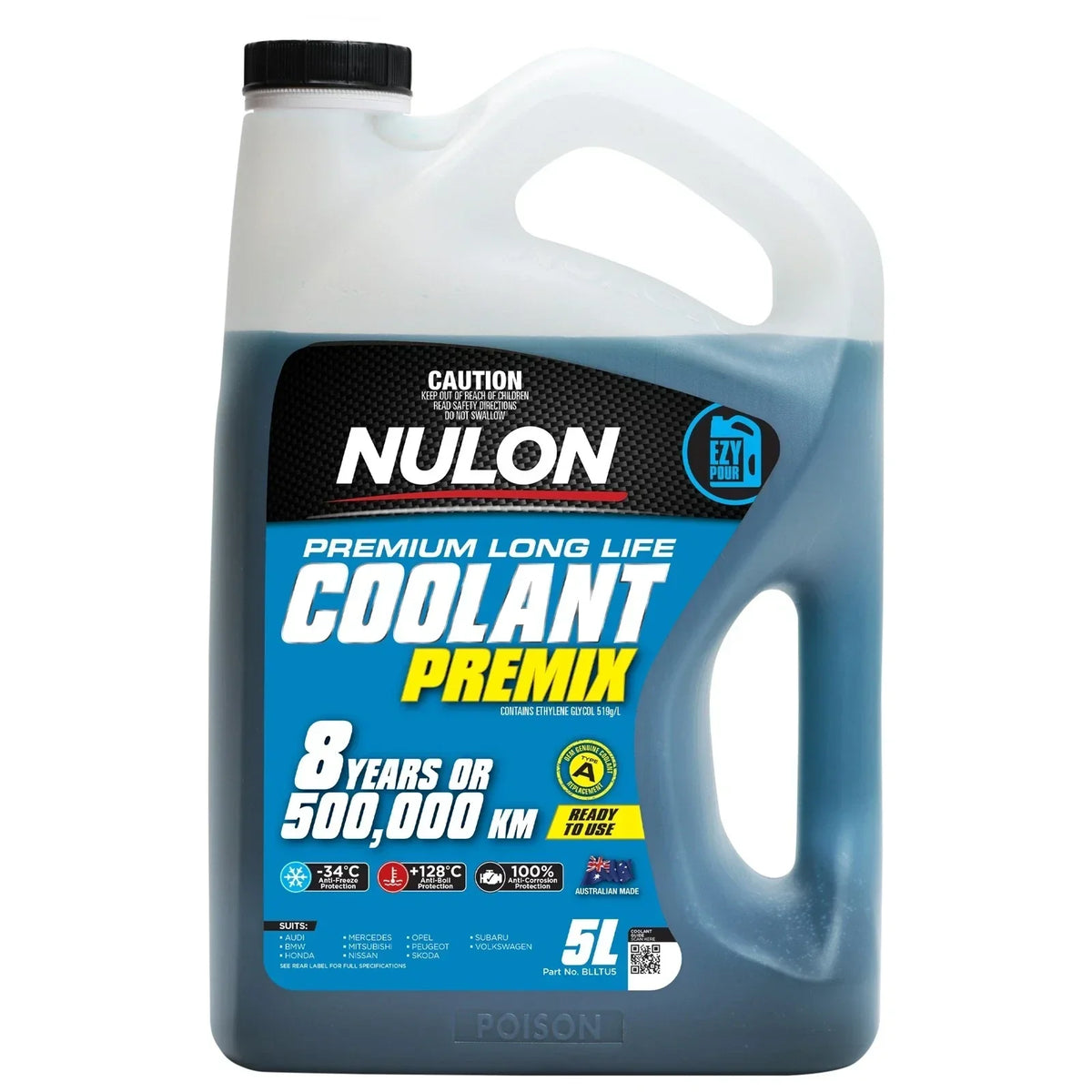 Blue 5L Premium Long Life Coolant Premix
