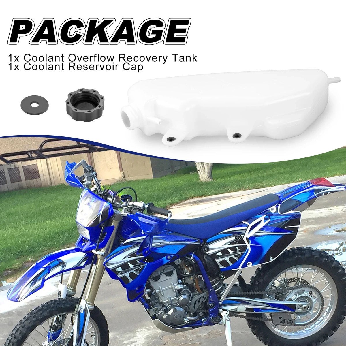 Coolant Reservoir Overflow Tank & Cap for Yamaha Rhino 450 660 (2004–2009)